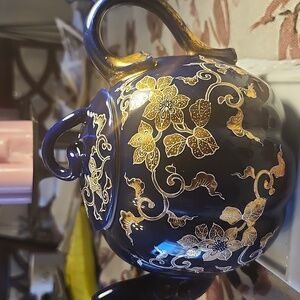 Vintage Porcelain Floral Teapot